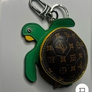 Louis Vuitton Monogram Turtle Keychain Pouch - Green & Brown